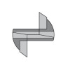 Картинка 1 - Фреза пазовая с резьбовым хвостовиком HW D=16 I=45 L=77 S=M10 Z=2+1 (182.160.11)