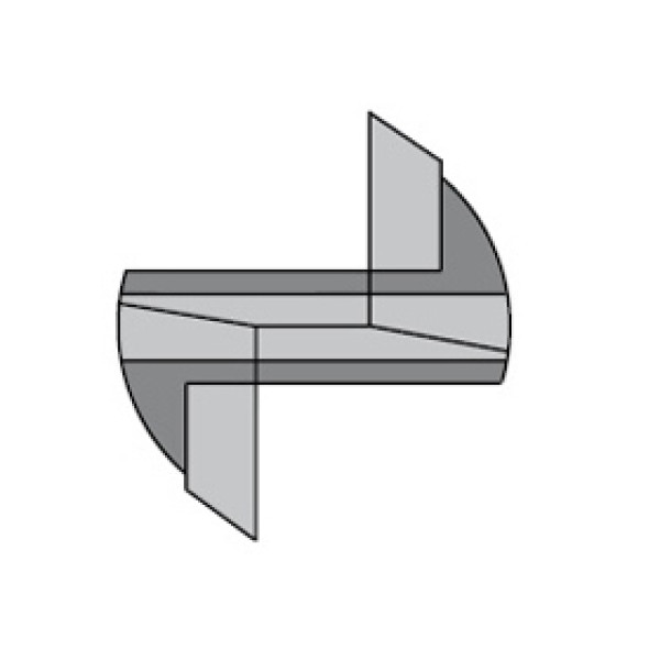 Картинка - Фреза пазовая с резьбовым хвостовиком HW D=16 I=45 L=77 S=M10 Z=2+1 (182.160.11)