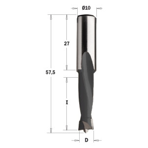 Свердло HW NP D = 15 I = 27 L = 57,5 ​​S = 10x20 RH (310.150.11)