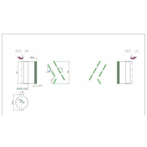 Фреза насадна DIA D = 60 l = 45 d = 25 + 2CH Z = 2 + 2 H = 4,5 LH без фаски DGM