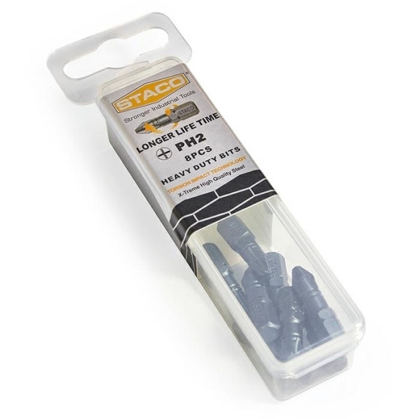 Картинка - Бита 1/4 "PH2x25mm ударная 8 шт. (20780.STACO)