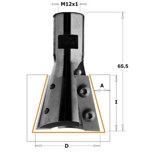 Фреза пазова ластівчин хвіст HW D = 39,5 I = 31,5 L = 65,5 A = 15 Z2 (664.395.11)