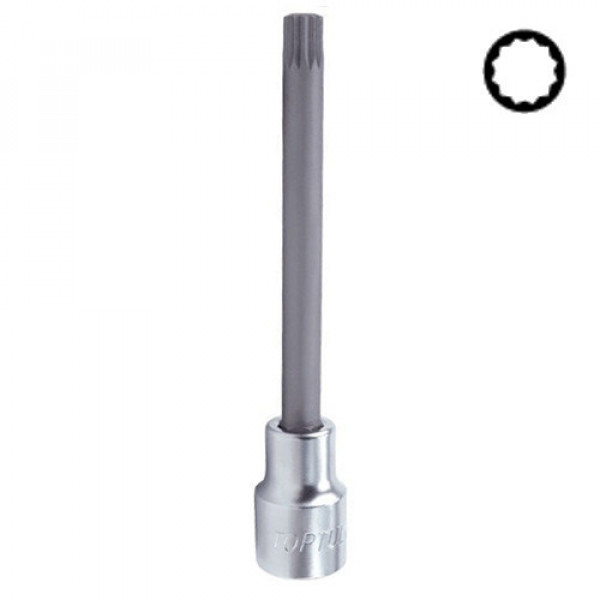 Картинка - Головка с насадка TOPTUL SPLINE M14 L140 мм 1/2" BCMD1614