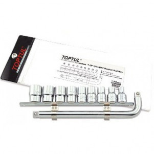 Набор головок и вороток на планке TOPTUL 1/2" 8-22 мм GAAG1007