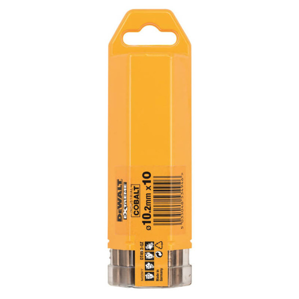 Фото - Свердло по металу DeWALT DT4943 EXTREME INDUSTRIAL COBALT HSS-CO 10.2 мм 10 шт