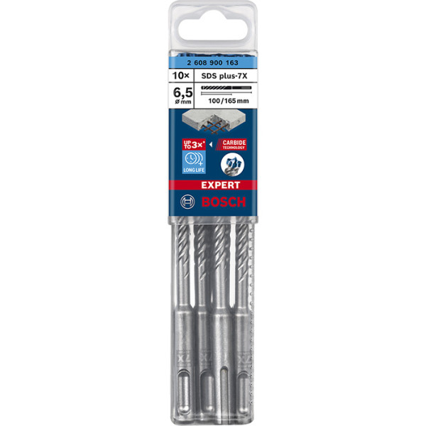 Фото - Бури Bosch SDS Plus-7X д / арм.бетона 6,5x100x165 мм EXPERT, 10 шт