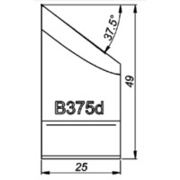 Резец для внешней фаски стали 37.5° Promotech B375d NOZ-000037