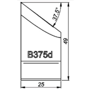 Різець для зовнішньої фаски сталі 37.5° Promotech B375d NOZ-000037