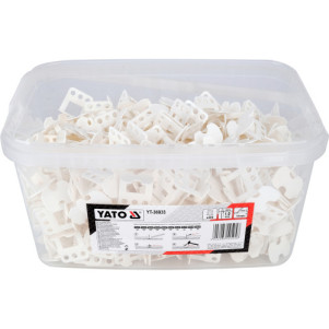 Клипсы СВП для укладки плитки YATO: для шва 1 мм, плитка t≤ 14 мм. 500 шт.