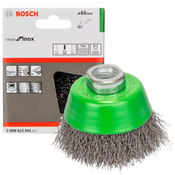 Фото - Щітка нержавіюча чашкова Bosch 65 мм