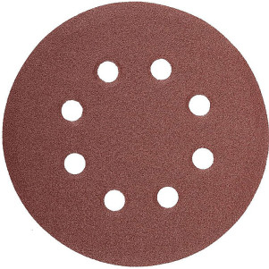 Круг шліфувальний самозачепний NovoAbrasive 115 мм, Р60, 8 отворів, набір 10шт.