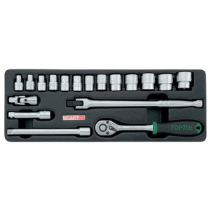 Набор головок с трещоткой TOPTUL 3/8" GCAT1808 Набор головок с трещоткой TOPTUL 3/8" GCAT1808