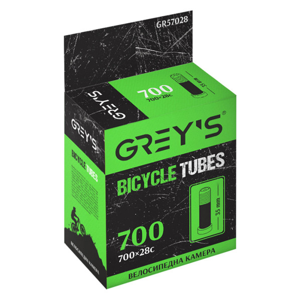 Картинка - Камера для велосипеда Grey's 28"х1,1 (700x28c) AV 35мм