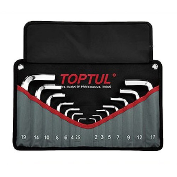 Фото - Набір шестигранних ключів TOPTUL 2-19 мм 14 шт GPAQ1401