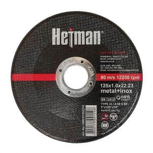 Круг відрізний Hetman 41 125 х 1,0 х 22,23 мм, по металу