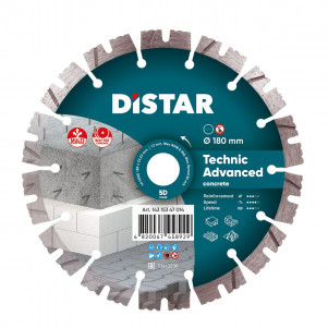 Диск алмазный отрезной Distar 1A1RSS/C3 180x2,6/1,8x12x22,23-14-HIT Technic Advanced
