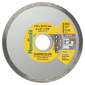 Диск алмазний NovoTools Basic 115 x 22,23 мм, Плитка