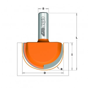 Фреза пазовая с радиусом HM D = 50,8 R = 25,4 I = 31,75 S = 12,7 L = 70 (914.990.11)