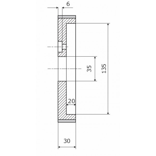 Картинка - Ролик 170-30-35-3V Z chrom Профиль B, Прямой Weinig