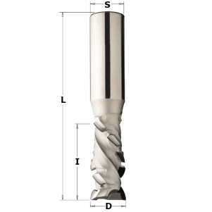 Фреза алмазна спіральна DIA D = 20 I = 25 L = 85 S = 20x50 Z = 6 + 1HM (Z = 1 + 1) К45 ° LH DTI