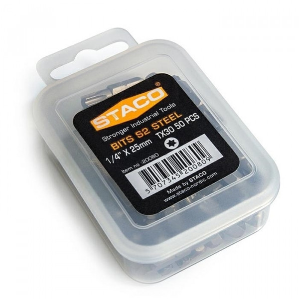 Картинка - Бита 1/4 "дюйма TX30x25мм 50 шт. (20080.STACO)