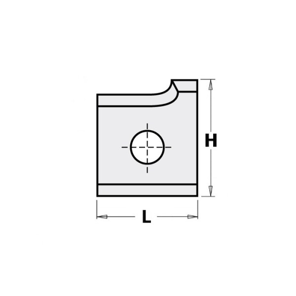 Фото - Ніж HM 19,6x15,2x2,0mm HC05 d = 4,0 R = 2,0 LH (219202)