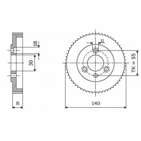 Картинка - Ролик 140-20-30-3V Z chrom Профиль A