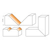 Картинка 1 - Фреза V-образного профиля пазовая, со сменными ножами HW D = 52 I = 25 L = 100 S = 20 (663.101.11)