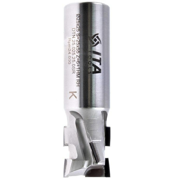 Картинка - Фреза алмазная DIA D = 25 I = 25 S = 25x50 RH NESTING Z = 6 + 1 (Z = 2) DTN