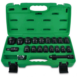 Набір головок ударних TOPTUL 1/2" 10-32 мм 27 шт GCAI2701