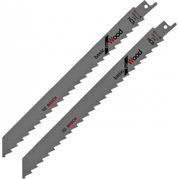 Картинка - Пильное полотно шабельное Bosch S 1111K 3 TPI 228 мм 2 шт (2609256700)