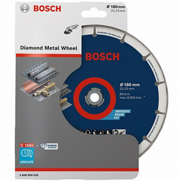 Картинка - Диск алмазный Bosch Expert Diamond Metal Wheel 180x22.23 мм (2608900535)