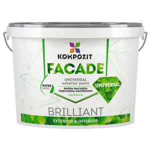 Краска силиконово-латексная Kompozit FACADE UNIVERSAL белая 14 кг