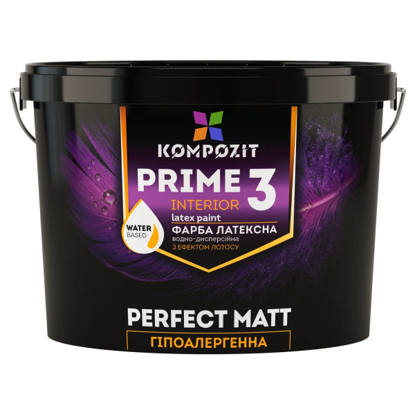 Картинка - Краска акрилово-латексная Kompozit PRIME 3 База-С 2.7 л