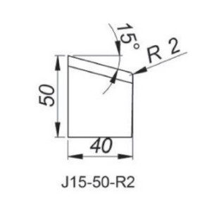 Резец для J-фаски 15° R2 Promotech NOZ-000022