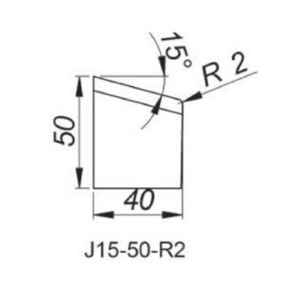 Картинка - Резец для J-фаски 15° R2 Promotech NOZ-000022