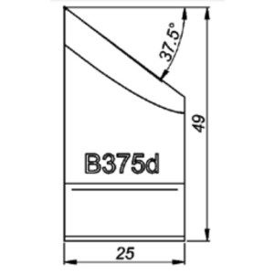 Резец для внешней фаски нержавеющей стали 37.5° Promotech B375d NOZ-000039
