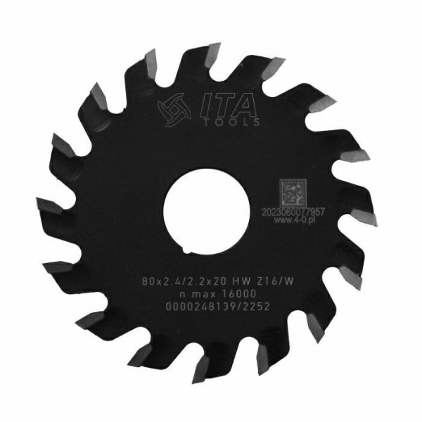 Картинка - Пила ITA TOOLS D=80 F=20 Z=16 K/P=2,4/2,2NS PKA.080020016.P0A
