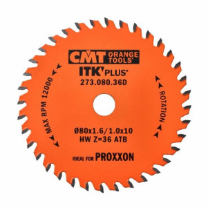 Пила CMT ITK D=80 F=10 Z=36N K=1,6/1,0 273.080.36D