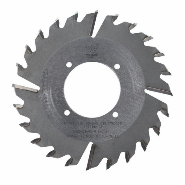 Картинка - Пила ITA TOOLS D=130 F=45 K/P=3,6/2,6 Z=20+4 R 30° PH:4/4,5/55 BIESSE STREAM PKA.130045020.P0R
