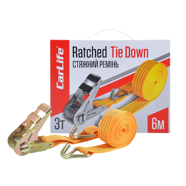 Фото - Стяжний ремінь з замком CarLife RD712 3т, 6м