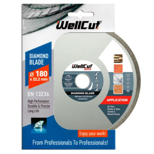 Диск алмазний WellCut 180 x 22,23 мм, Плитка