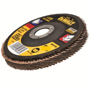 Круг шлифовальный лепестковый плоский DeWALT Extreme, металл, 125x22.23 мм, зерно 80G