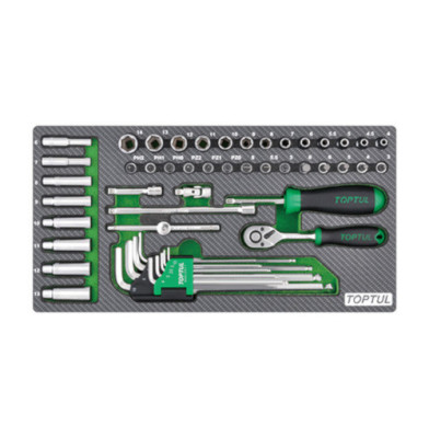 Комбінований набір інструментів TOPTUL 1/4" 50 шт GEA5004