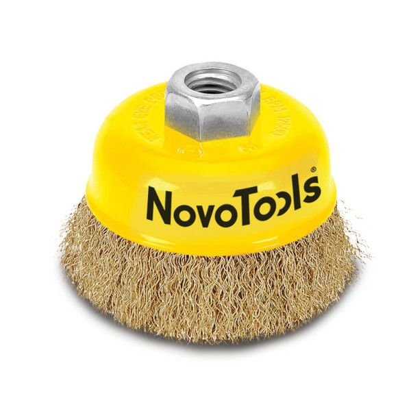 Фото - Щітка торцева NovoTools 75 мм, гофрований дріт