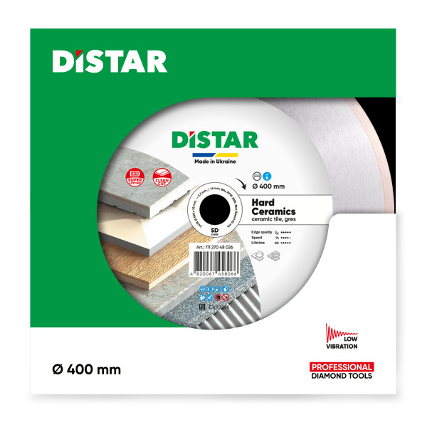 Картинка - Диск алмазный отрезной Distar 1A1R 400x2,2/1,8x10x32 Hard ceramics