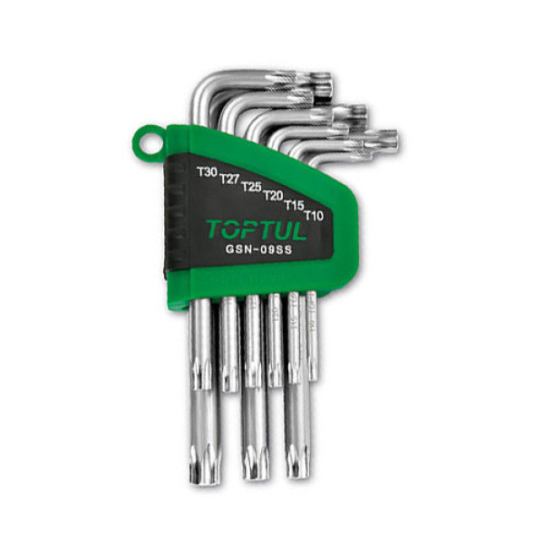 Фото - Набір Г-под. ключів TOPTUL TORX T10-T50 9 шт GSN-09SS