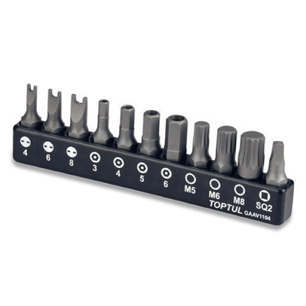 Фото - Набір біт TOPTUL 1/4" 11 шт GAAV1104