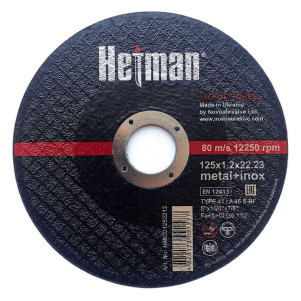Круг відрізний Hetman 41 125 х 1,2 х 22,23 мм, по металу