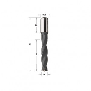 Сверло HW NP D = 9 I = 43 L = 70 S = 10x20 RH (309.090.11)